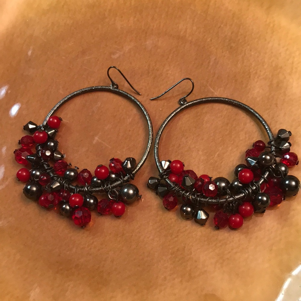 Hoop Earrings With Beads